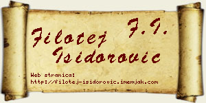 Filotej Isidorović vizit kartica